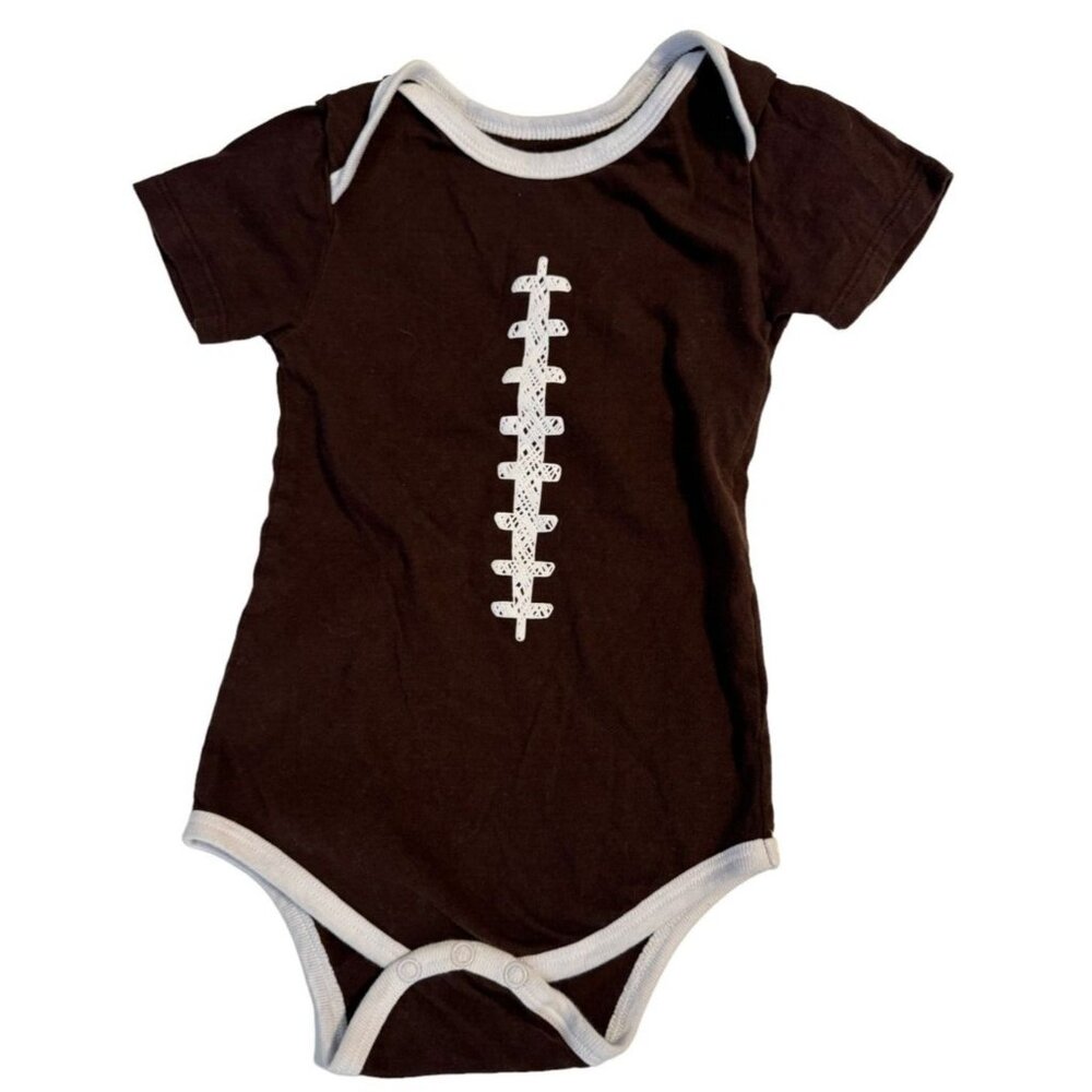 Dallas Cowboys Football Baby Boy Outfit One Piece 18M Hand Off to Mom Brown Cute